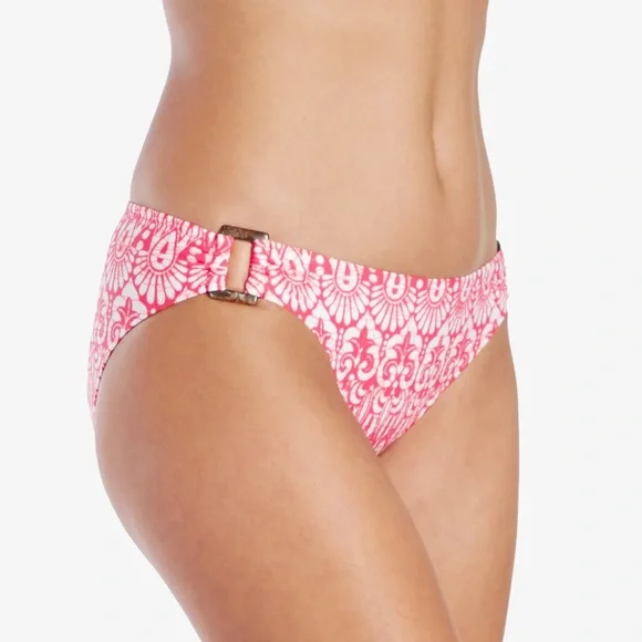 NEW Helen Jon Halter top & Hipster bikini bottom Island Batik Pink
